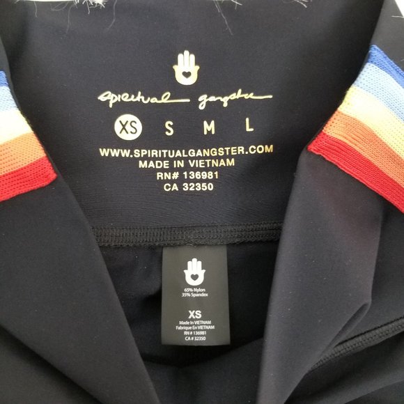 Spiritual Gangster Rainbow Stripe Biker Shorts - Picture 5 of 6